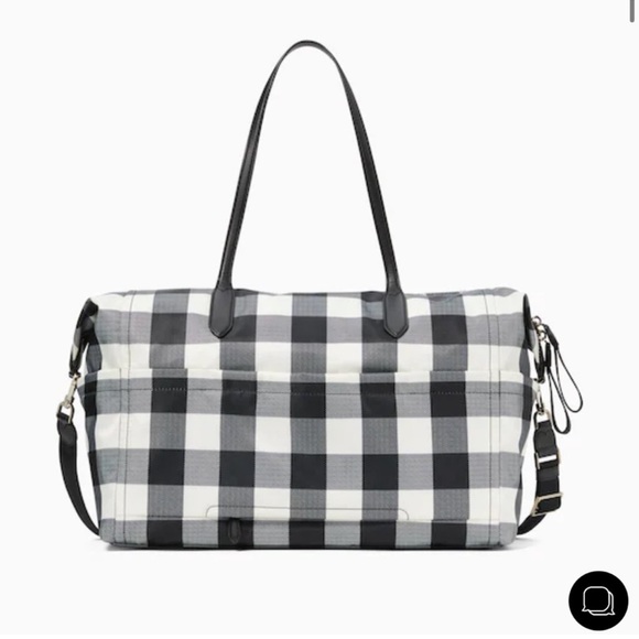NWT KATE SPADE GINGHAM CHELSEA WEEKENDER DUFFEL BAG - Picture 2 of 8